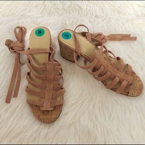 March Fisher Phoebe Suede Wrap Sandal Wedge